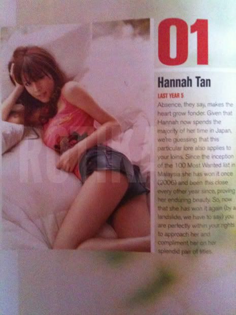 IMG 0125 Hannah Tan, Most Wanted Women In The World 2010 (Edisi Malaysia)