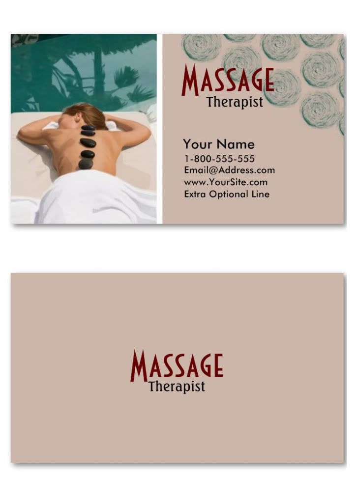 R And R Massage Therapy Business Cards Sample 