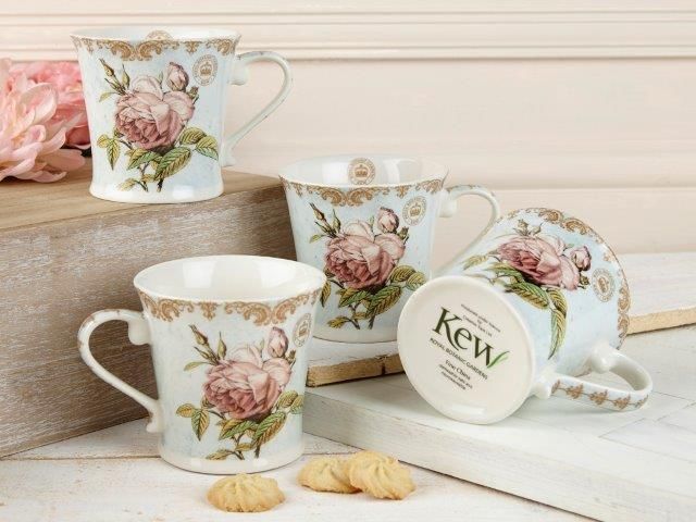 set of 4 kew gardens shabby chic blue fine china tankard mugs ebay set of 4 kew gardens shabby chic blue fine china tankard mugs ebay
