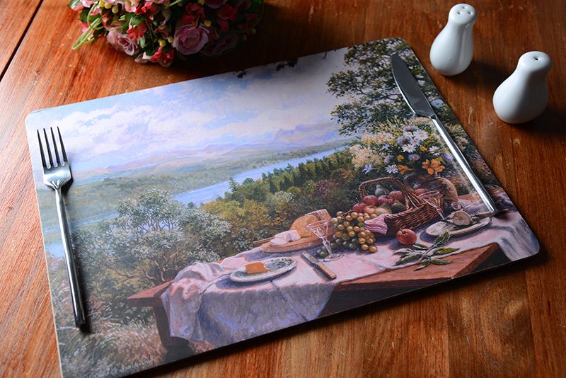 Set of 4 ALFRESCO Extra Large PLACEMATS Table Mats VINTAGE INSPIRED
