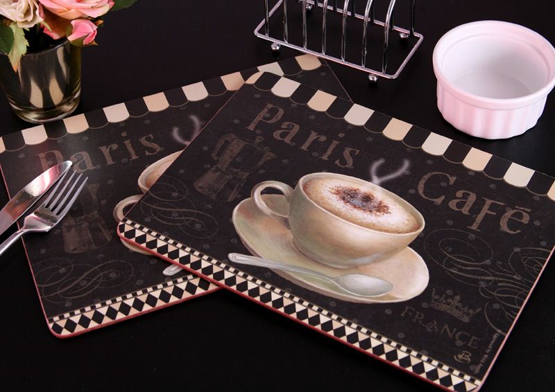 NEW Set of 6 'PARIS CAFE' Traditional Placemats TABLE MATS By Creative