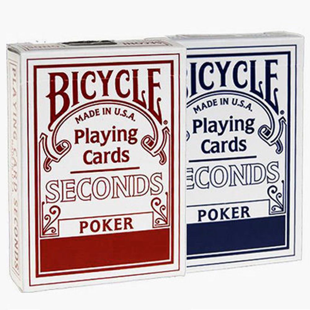 BICYCLE SECONDS PLAYING MAGIC TRICKS POKER CARDS DECK STANDARD INDEX RED USA