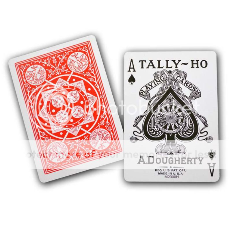 BICYCLE TALLY HO FAN BACK PLAYING CARDS DECK STANDARD INDEX LINOID ...