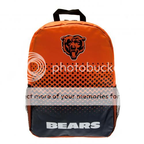 CHICAGO BEARS BACKPACK TRAVEL BAG OFFICIAL NFL AMERICAN FOOTBALL TEAM ...