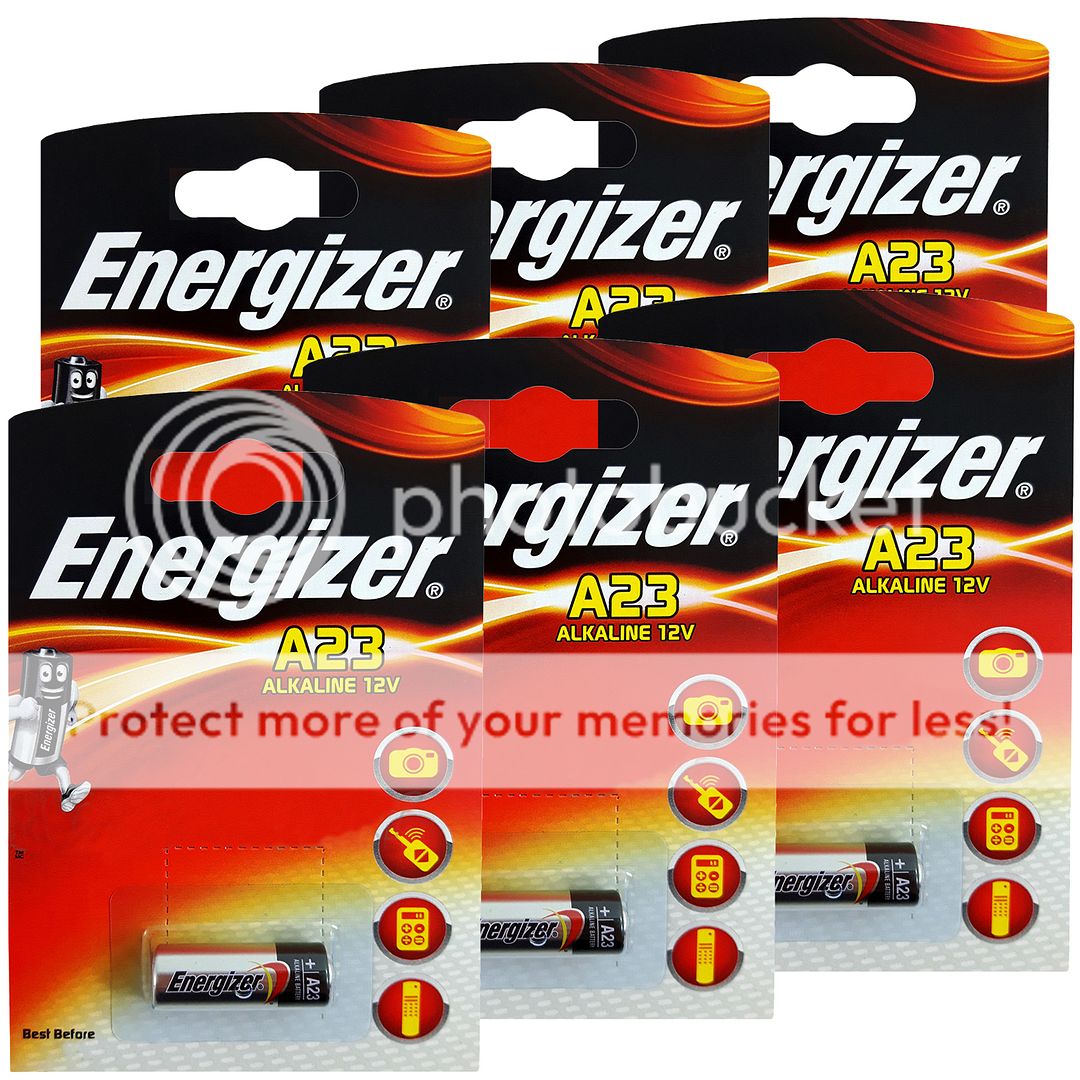 6 ENERGIZER ALKALINE A23 BATTERIES 12V GP23 AK23A L1028 LR2 EXP 2021 ...