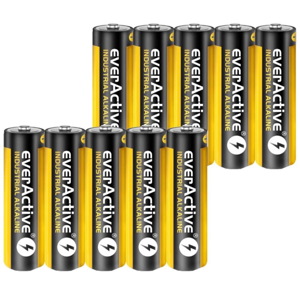 10 Everactive Alkaline Industrial Aa Lr06 Batteries 1.5v Mignom 2700 