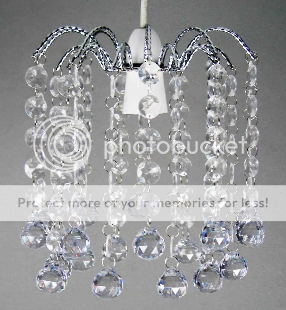 Easy fit, contemporary clear acrylic ball droplets on beaded chain
