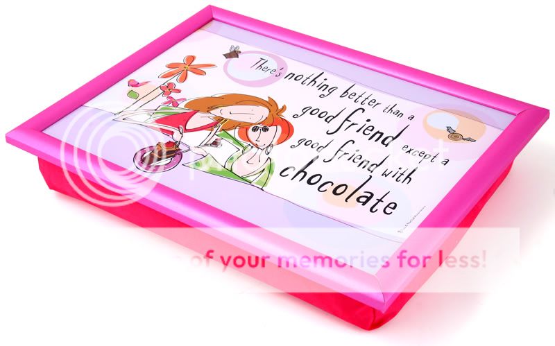 BORN TO SHOP Friend With Chocolate LAPTRAY Lap Tray NEW